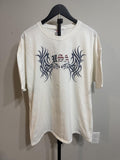 Men's White and Cream Tshirt