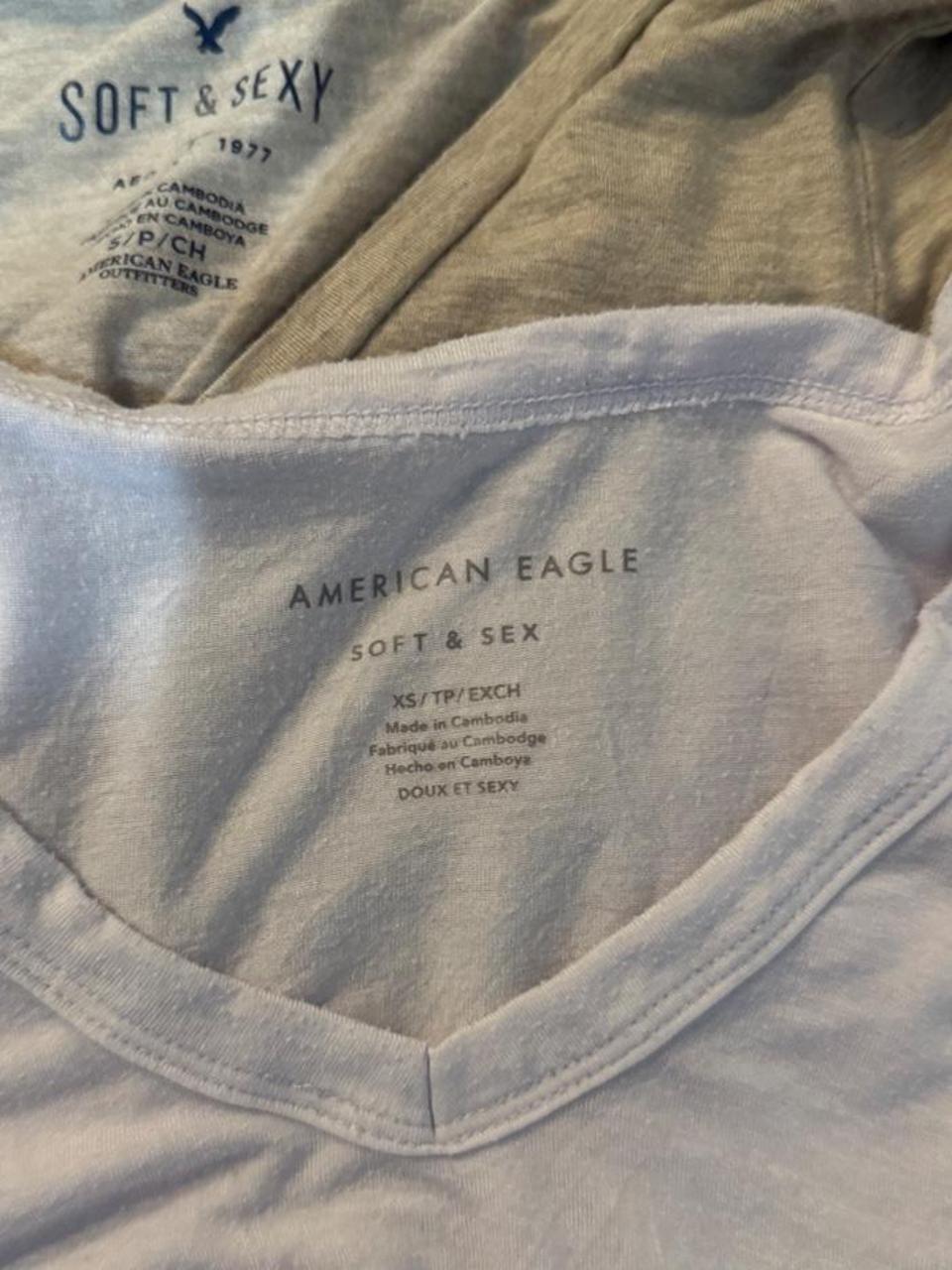 Y2K American Eagle Soft & Sexy V-Neck Tee