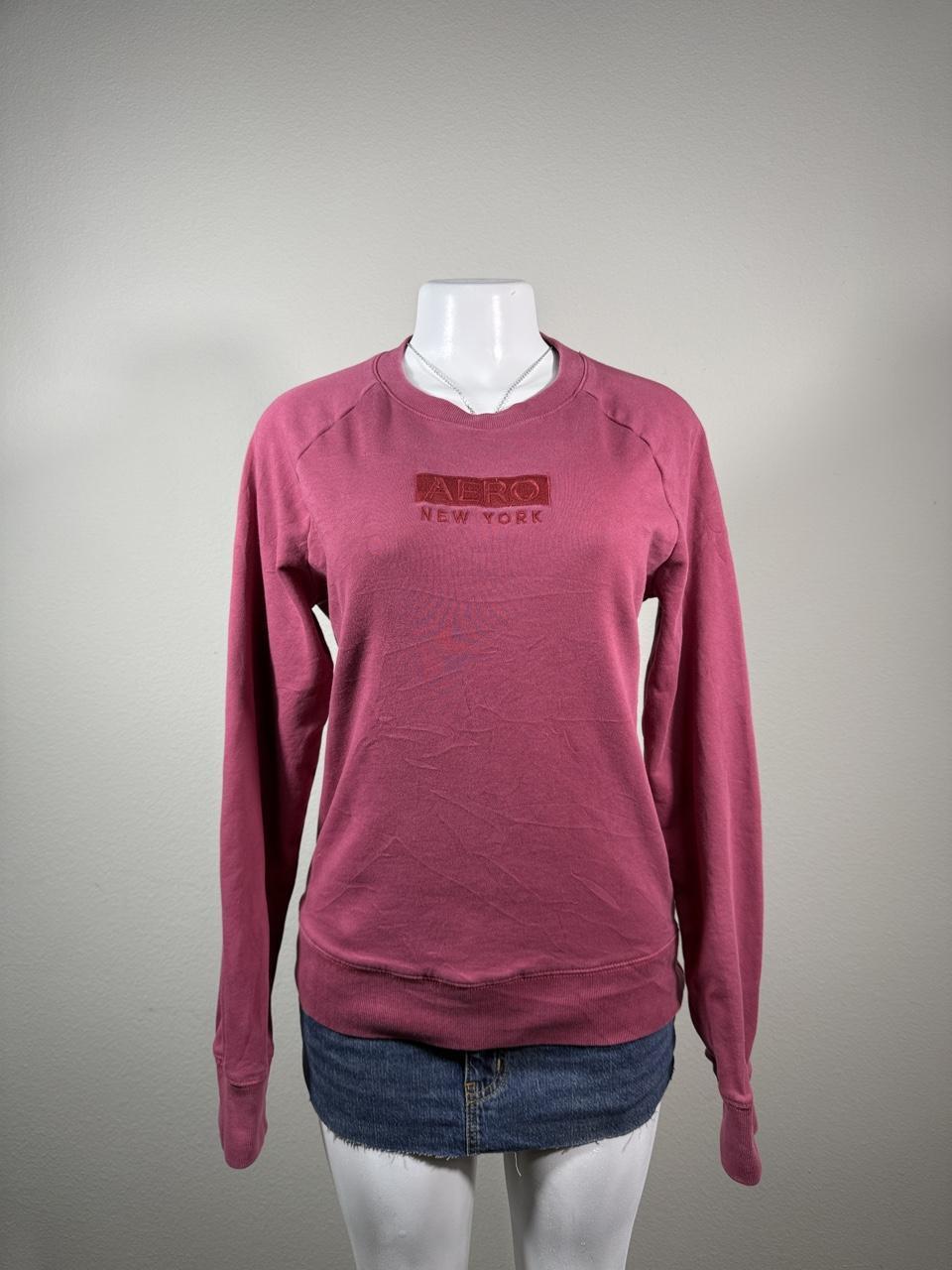 Y2K Aeropostale Pink Embroidered Crewneck Sweatshirt