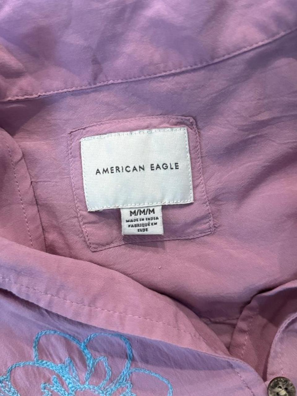 🩷 Y2K American Eagle Embroidered Cropped Button Up 🩷