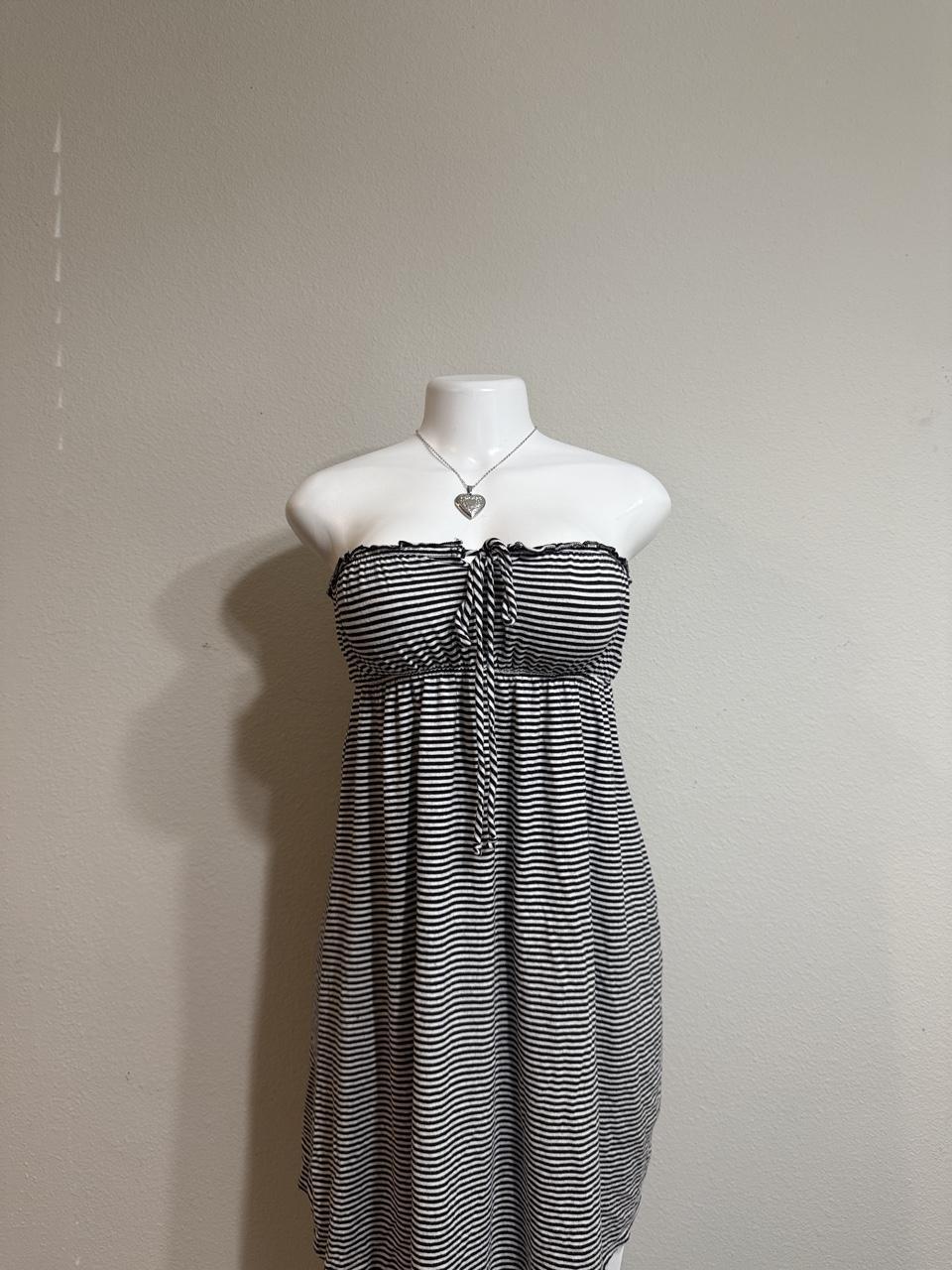 🤍🖤 Vintage Old Navy Striped Strapless Babydoll Top 🤍🖤