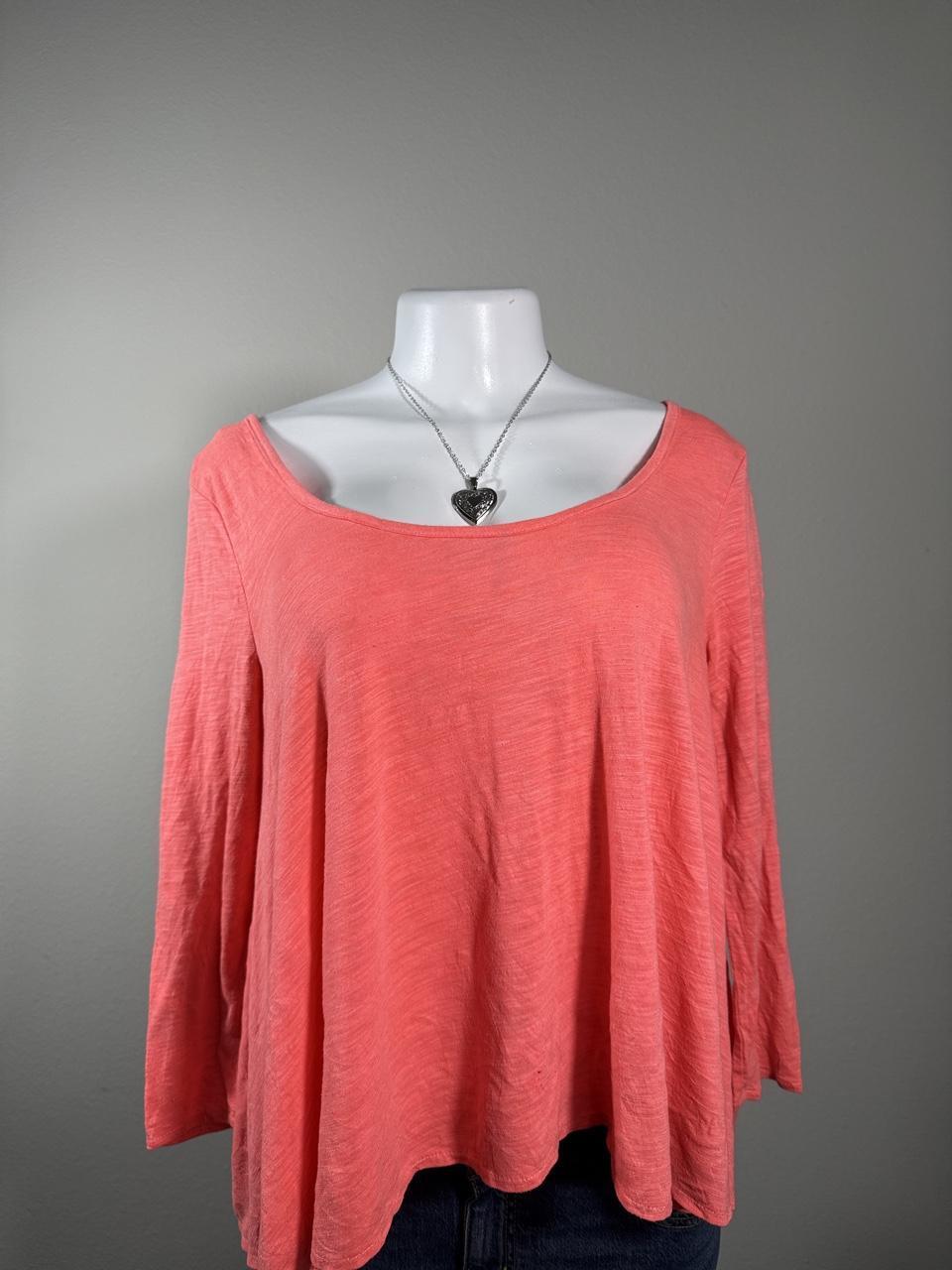 🤍 Vintage Y2K American Eagle Coral Open Back Long Sleeve Top 🤍