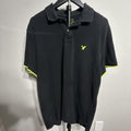 American Eagle Outfitters Men's Black Polo-shirt