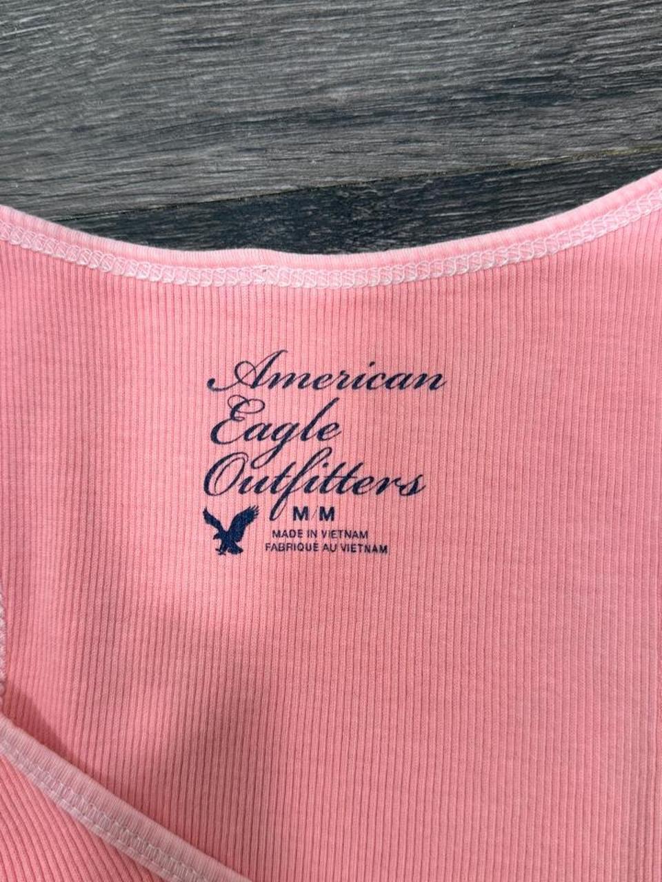 Vintage American Eagle Outfitters Pink Ribbed Tank Top