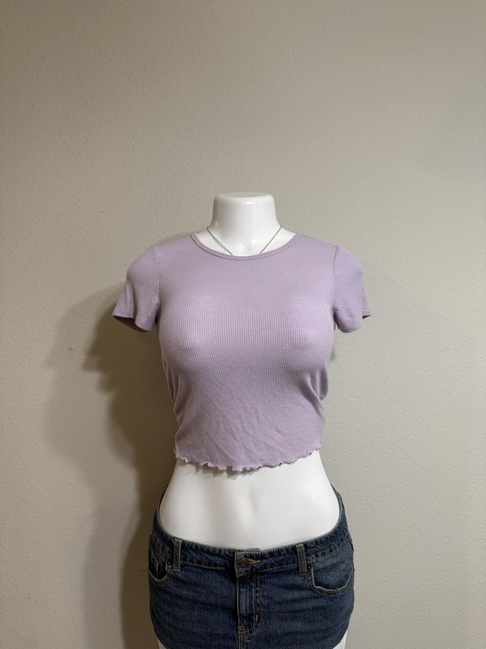 💜 American Eagle Ribbed Baby Tee 💜