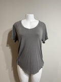 American Eagle Women's Grey and Green Tshirt