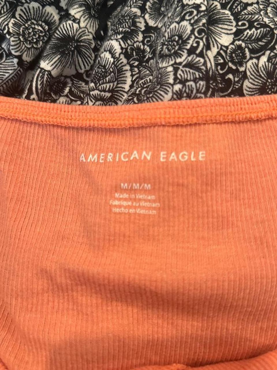 🧡 Y2K American Eagle Ribbed Sweetheart Crop Top 🧡