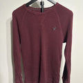 American Eagle Outfitters Women's Burgundy and Red Shirt