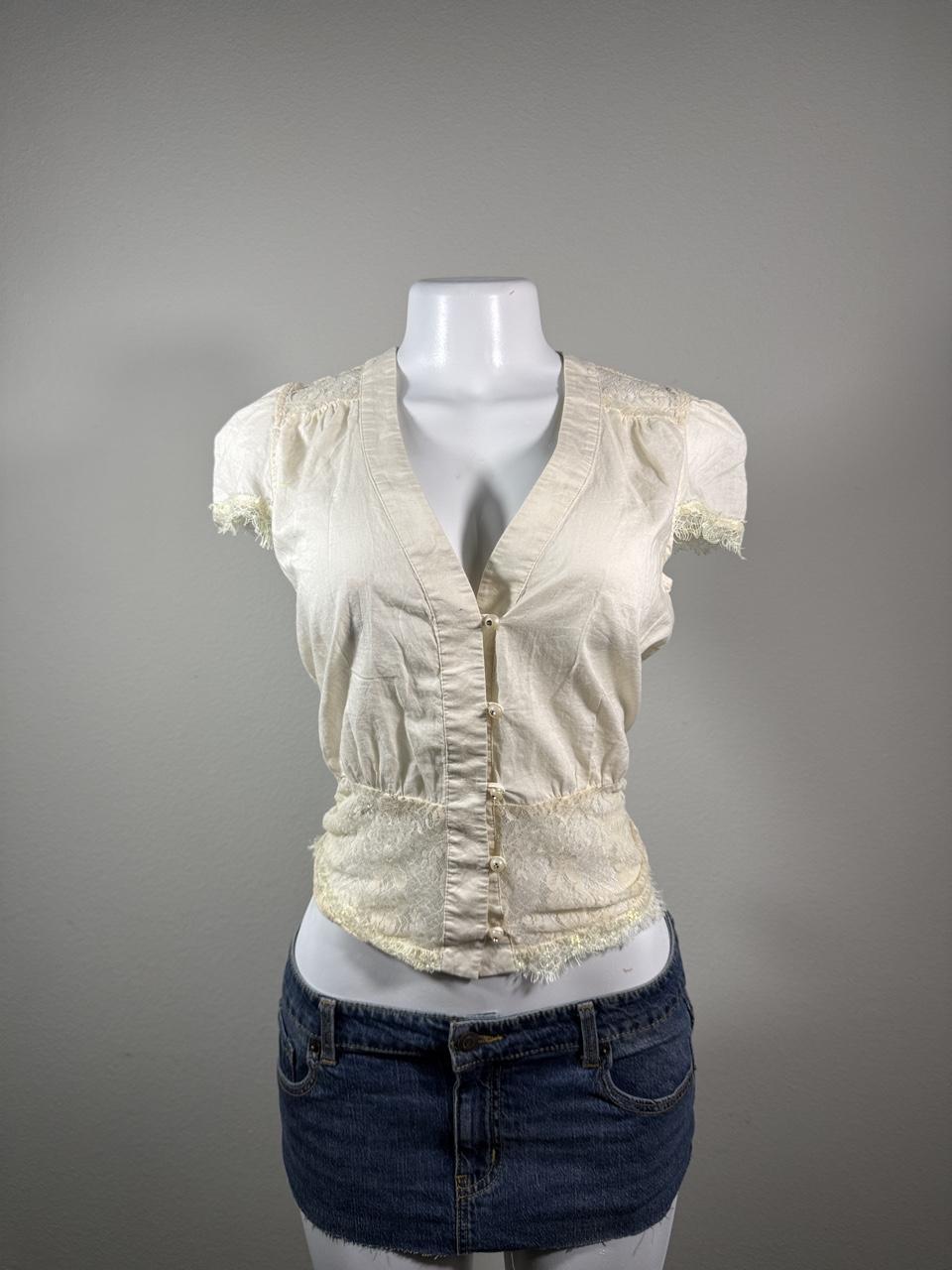 Fairycore RARE Baby Phat Y2K Lace Satin Blouse