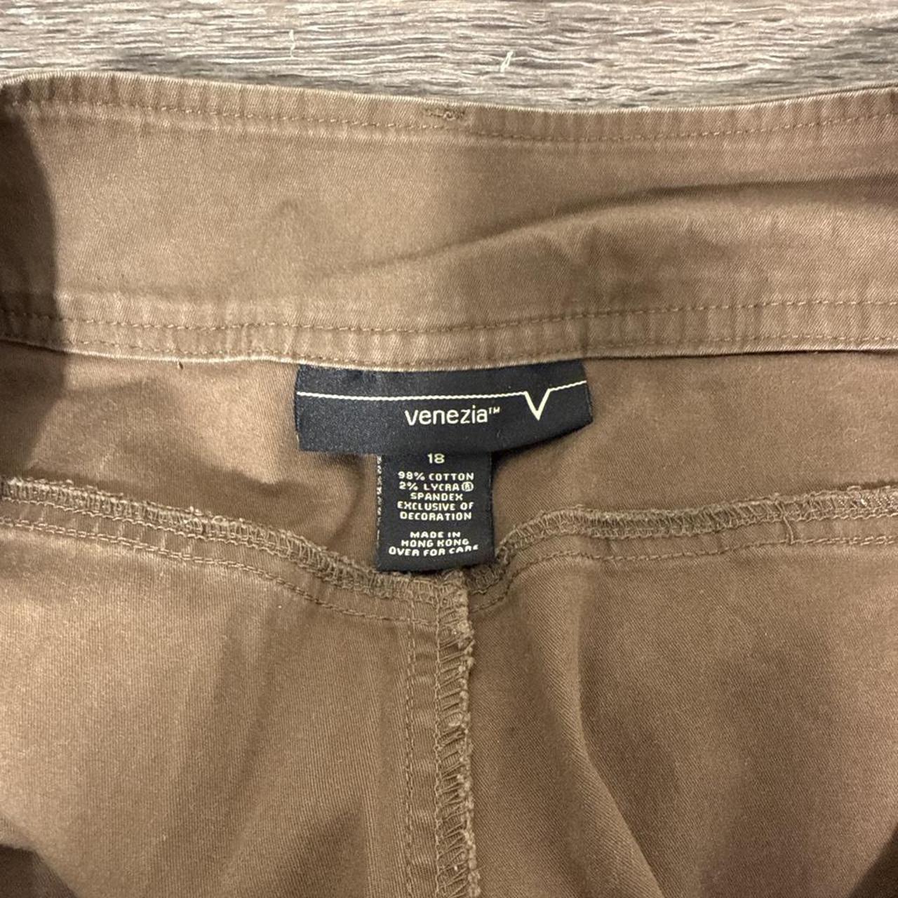 Fairycore Y2K Venezia Brown Embroidered Capris Floral Cottagecore