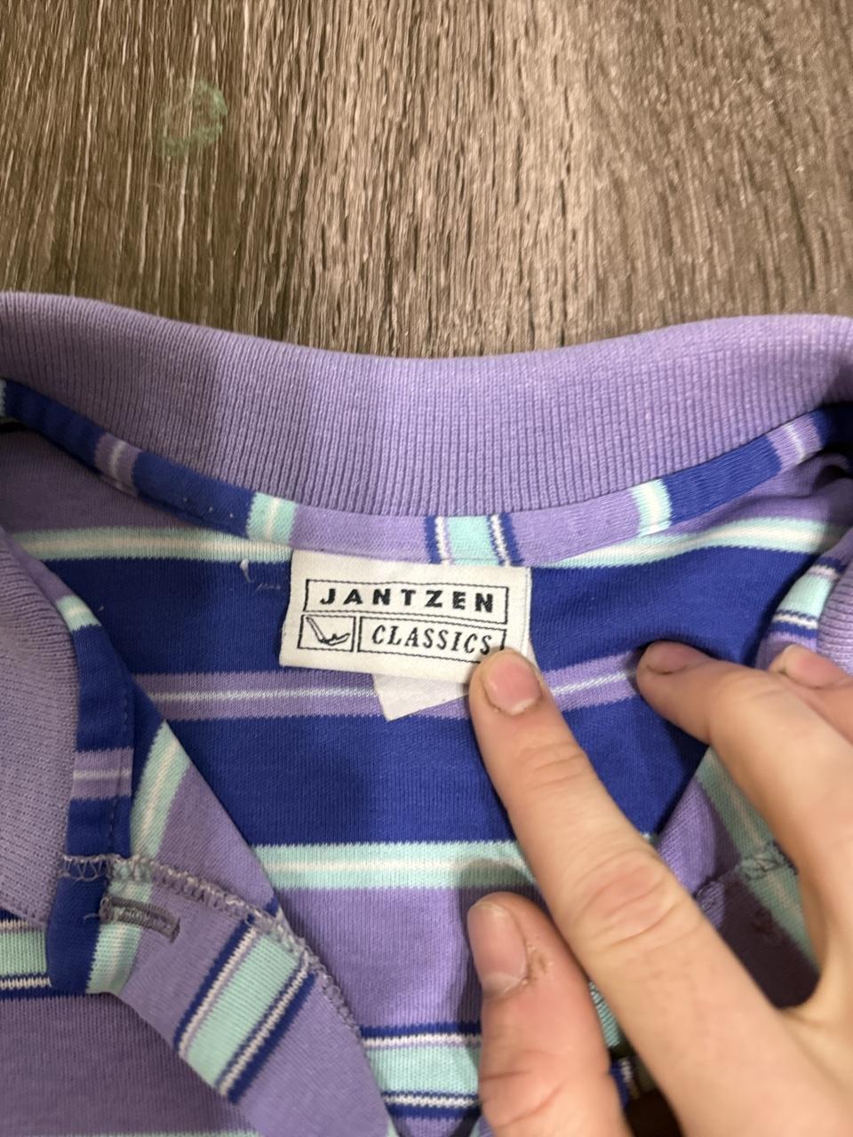 Jantzen Men's Purple and Multi Polo-shirt