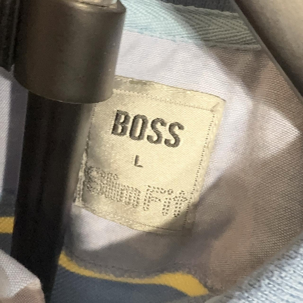 BOSS Men's Blue and Multi Polo-shirt