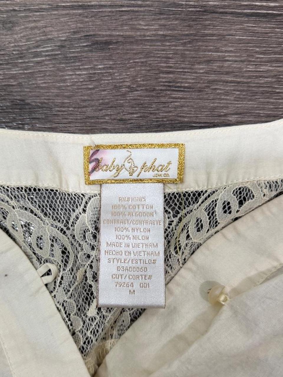 Fairycore RARE Baby Phat Y2K Lace Satin Blouse
