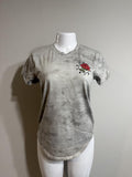 Hollister Co. Women's Grey and White Tshirt