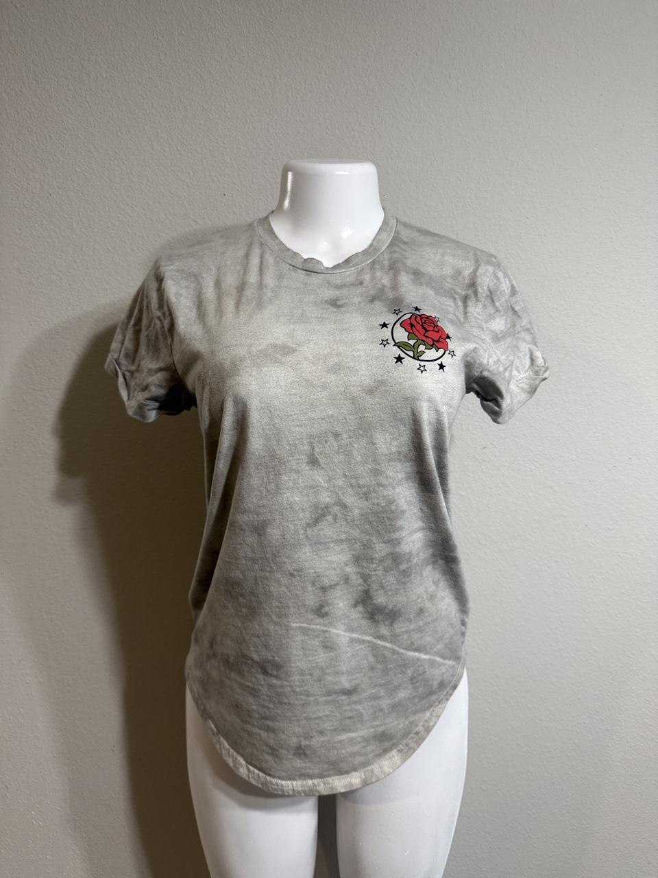 Hollister Co. Women's Grey and White Tshirt