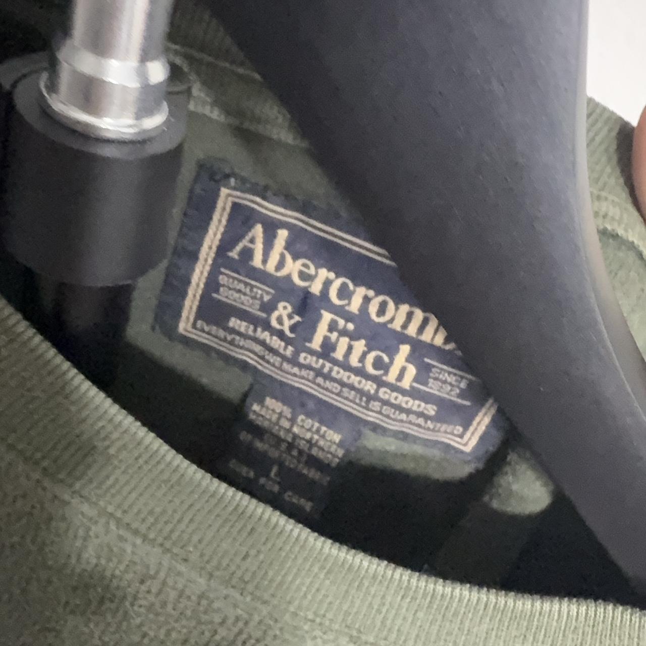 Abercrombie & Fitch Men's Green and Khaki Shirt