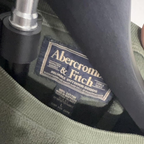 Abercrombie & Fitch Men's Green and Khaki Shirt