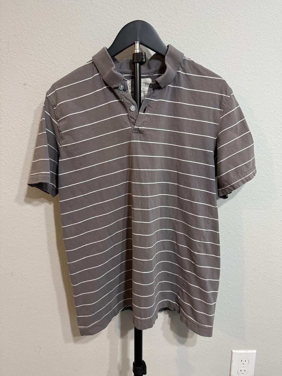 Aeropostale Men's Grey and Multi Polo-shirt