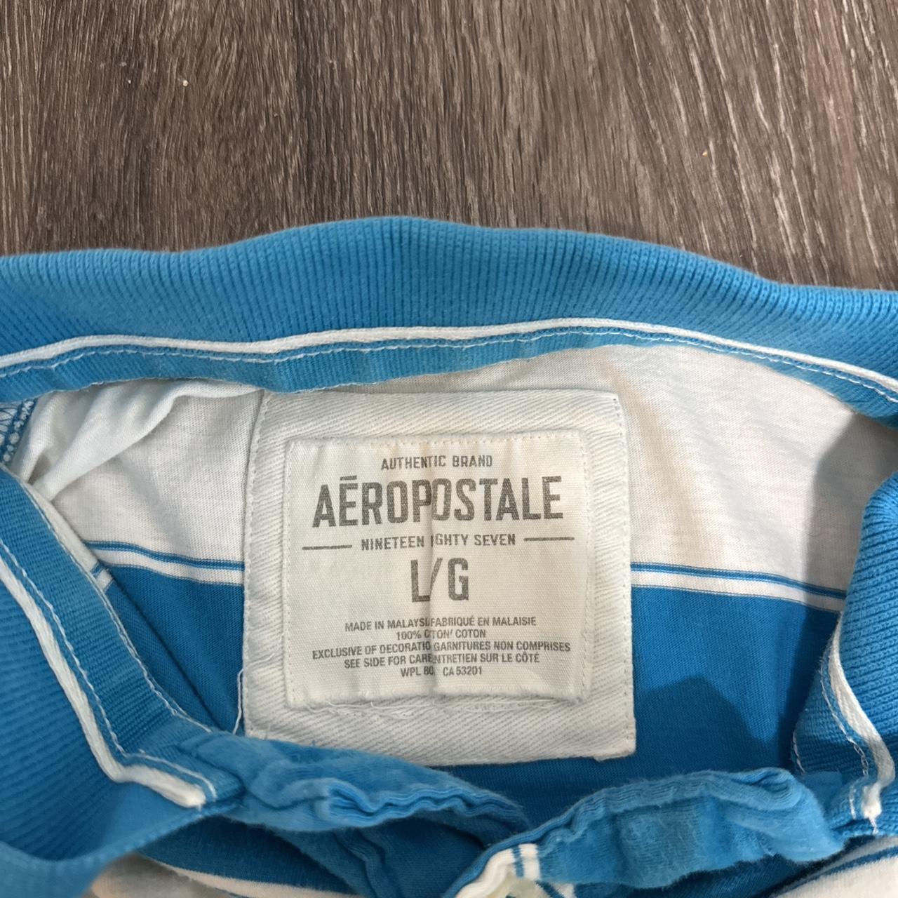 Aeropostale Men's Blue and Multi Polo-shirt