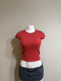 Y2K American Eagle Ribbed Baby Tee