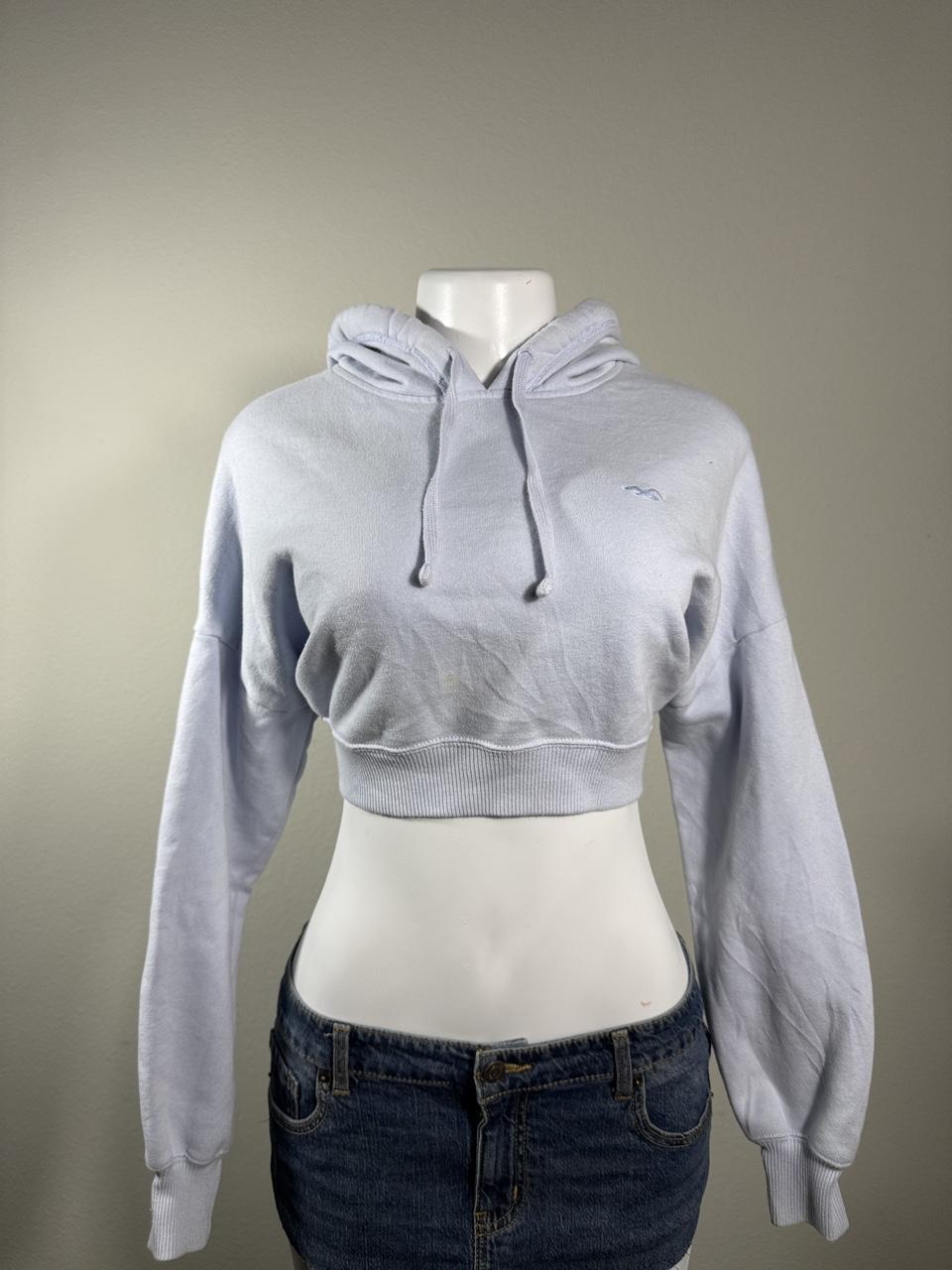 💙 Hollister Light Blue Cropped Hoodie 💙