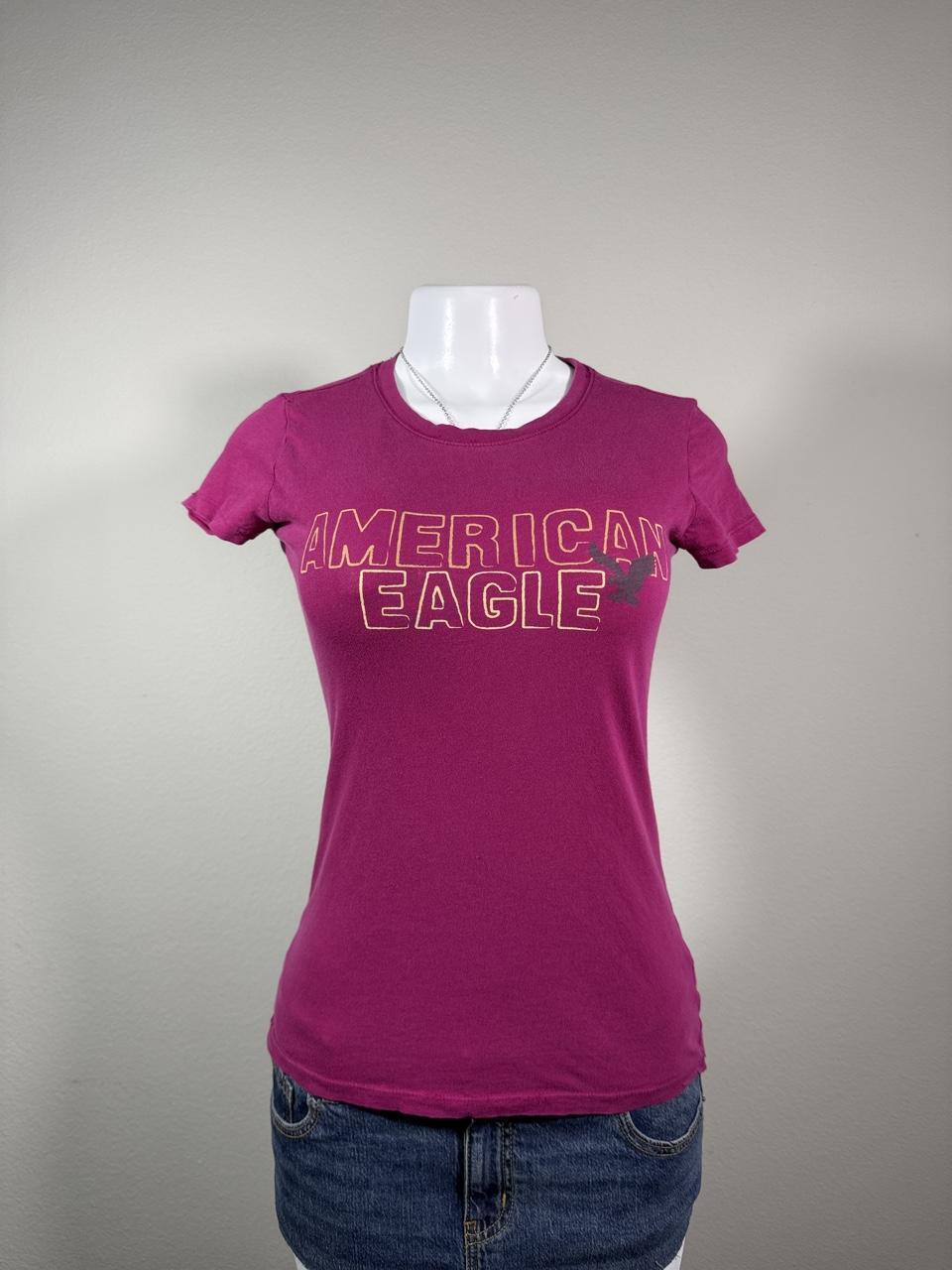 American Eagle Pink Graphic Baby Tee