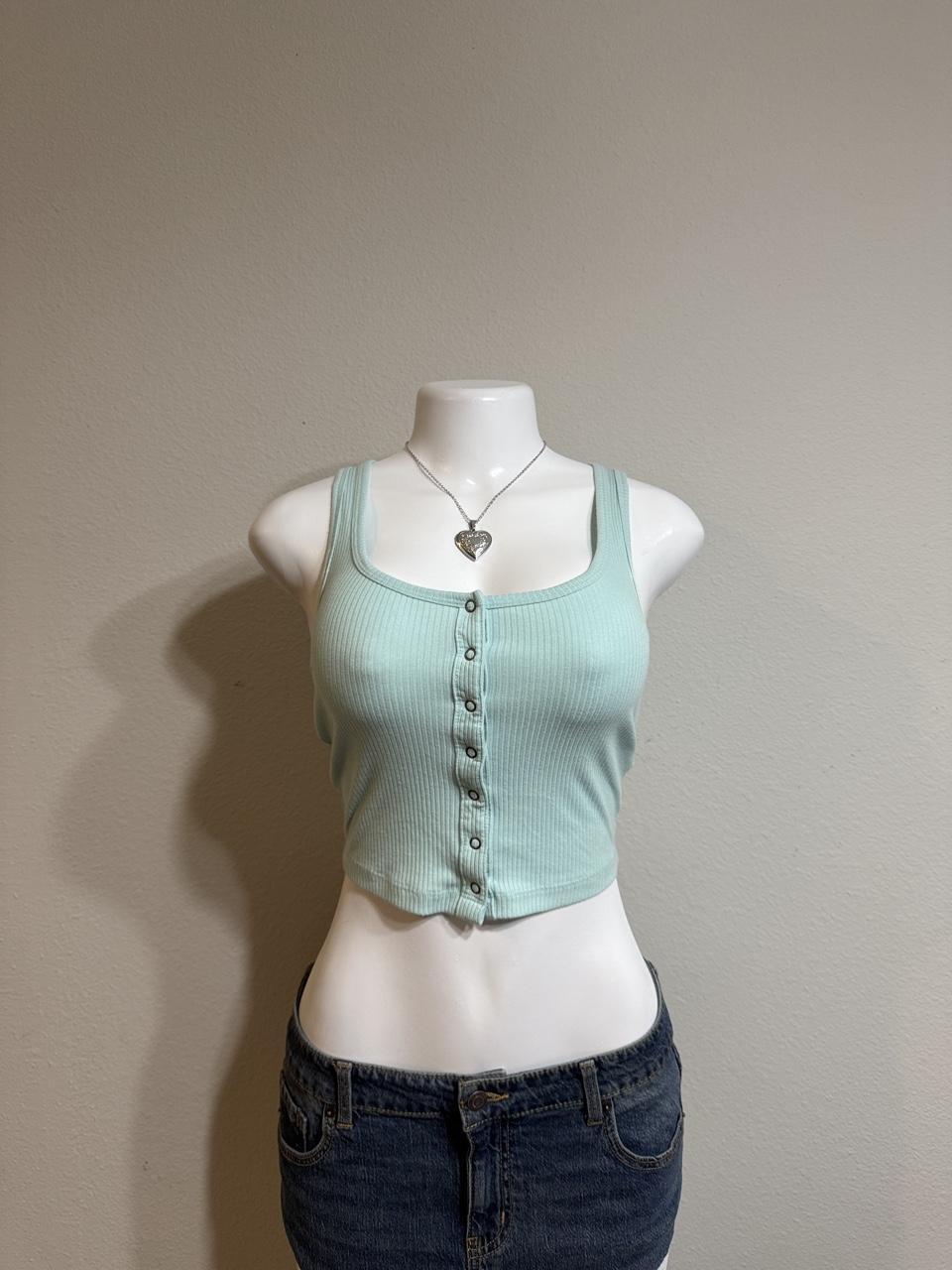 🩵 Aeropostale Ribbed Button Tank 🩵
