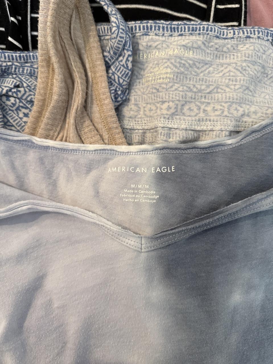 Y2K American Eagle Blue Tie-Dye Babydoll Tank 💙