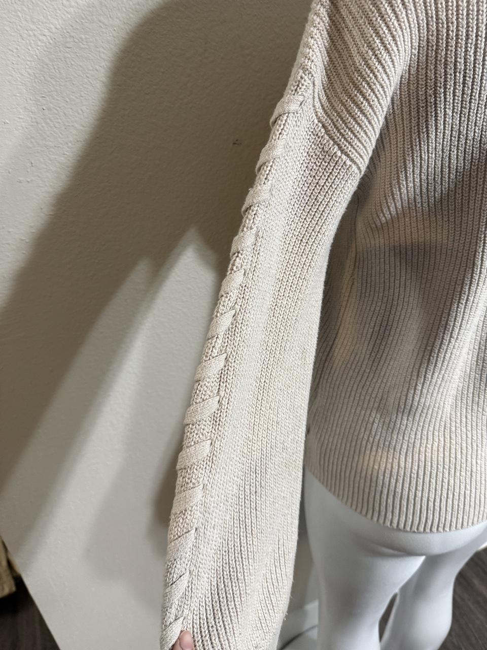 American Eagle Women's Cream and Tan Jumper