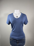 Y2K American Eagle Soft & Sexy Blue V-Neck Tee