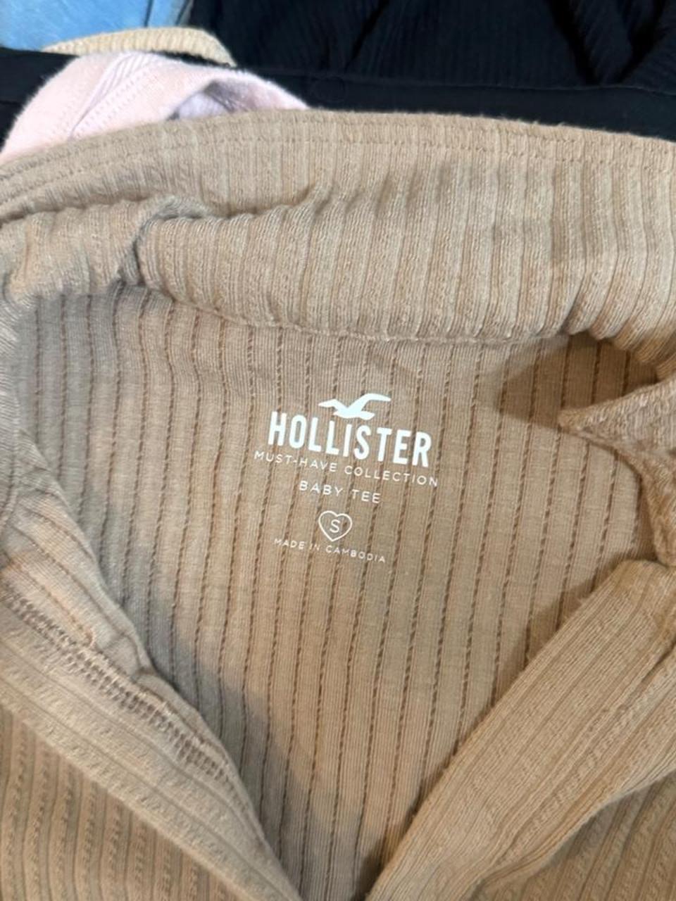 🤎 Y2K Hollister Ribbed Collared Crop Top 🤎