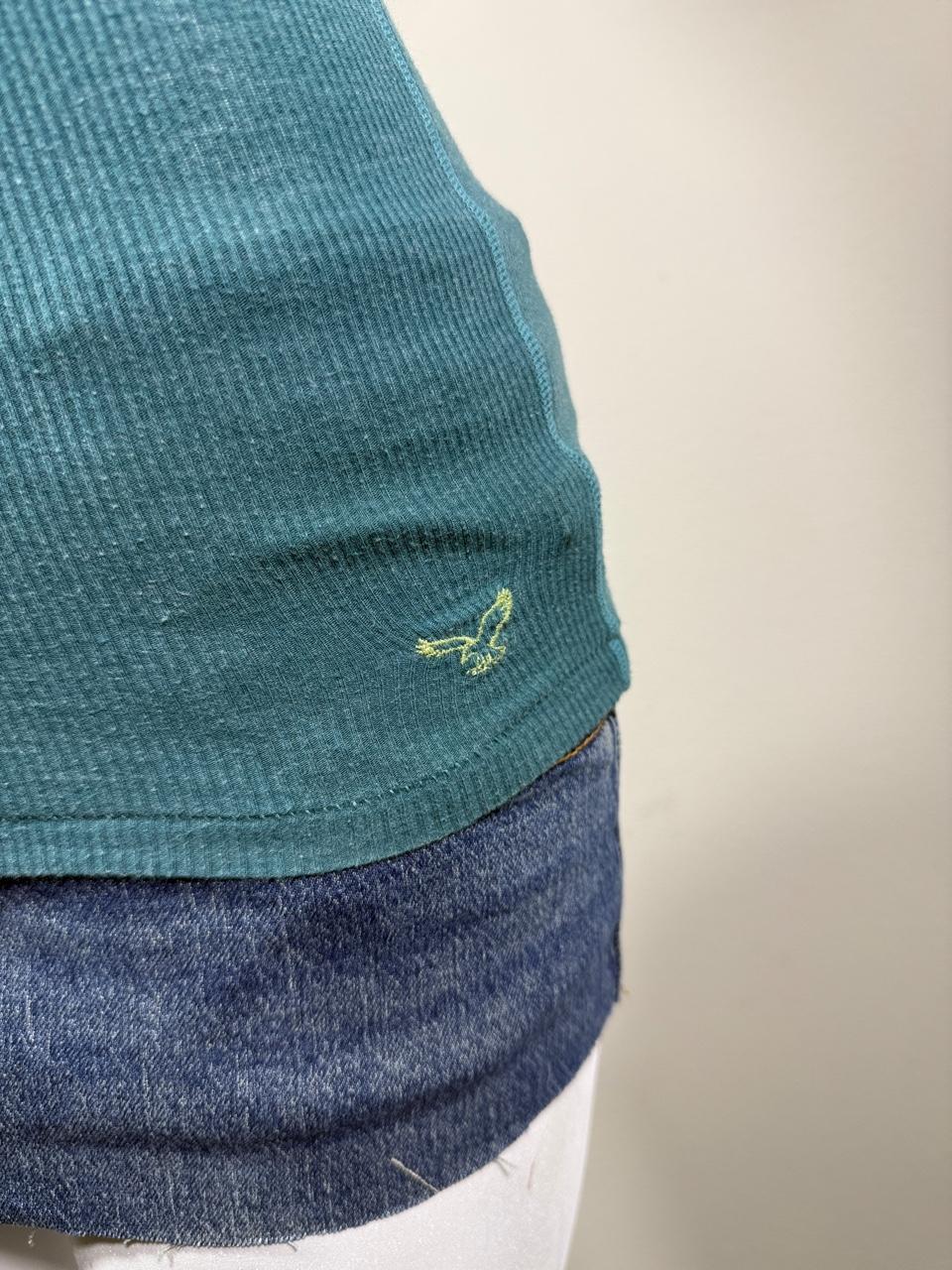 Vintage American Eagle Green Ribbed Tank Top