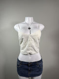 American Eagle Outfitters White Eyelet Lace Cami Tank Top