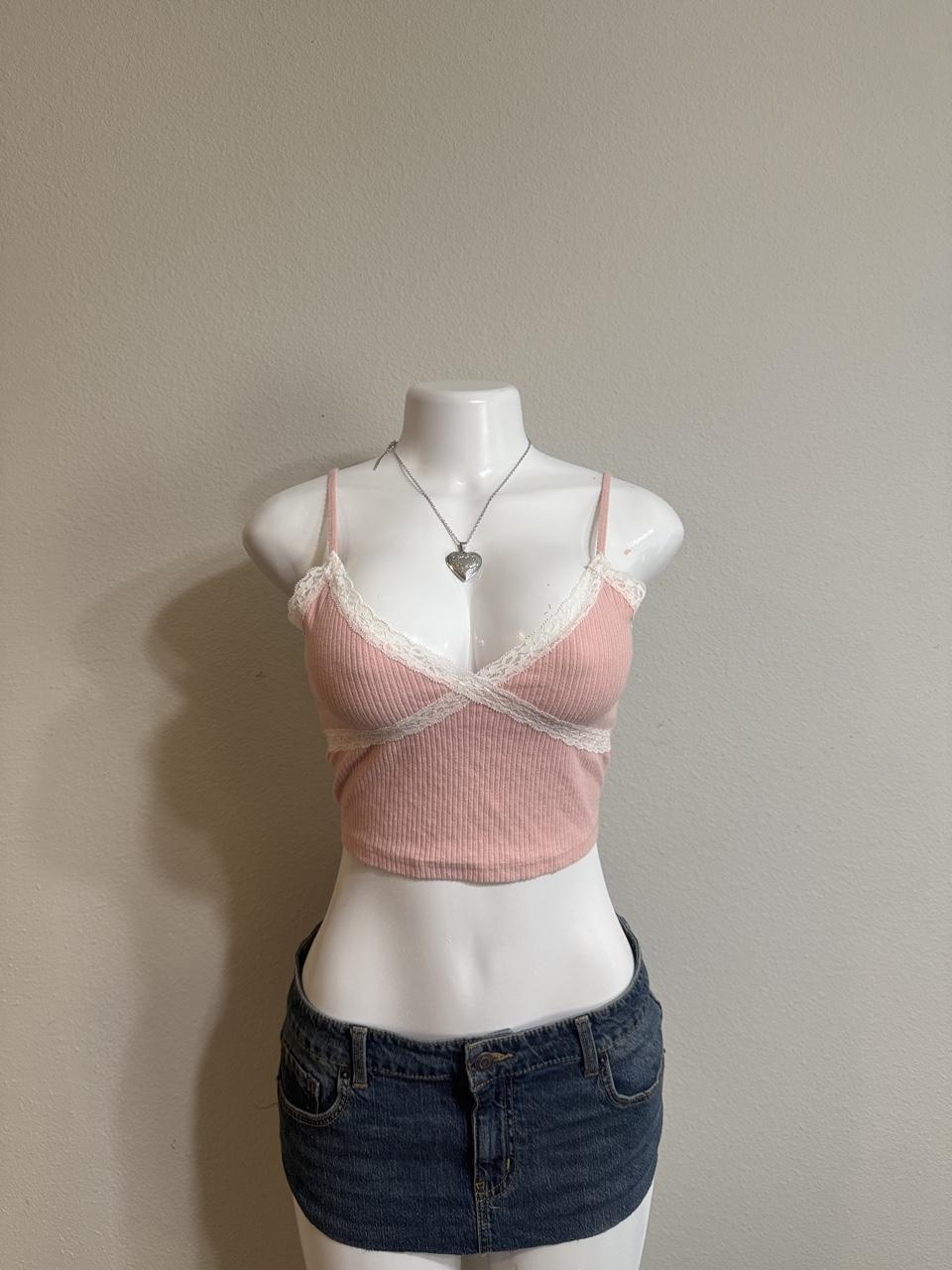 🩷 Y2K Aeropostale Lace Trim Cami Crop Top 🩷