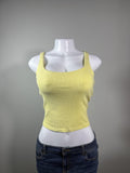 Y2K Energie Yellow Ribbed Crop Tank Top