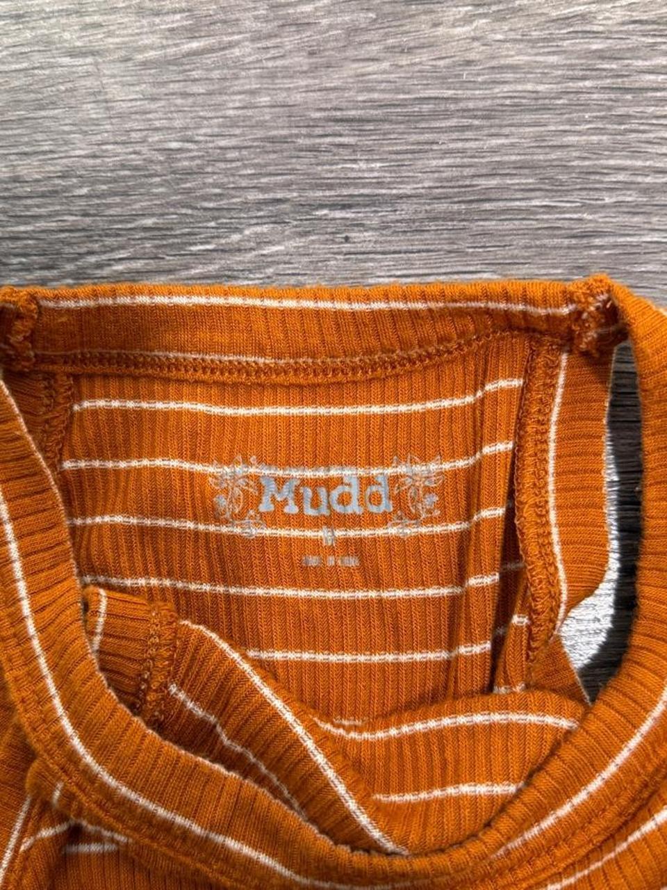 Mudd Orange Striped Ribbed Halter Tank Top