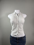 Hollister Lace Sleeveless Button Front Top