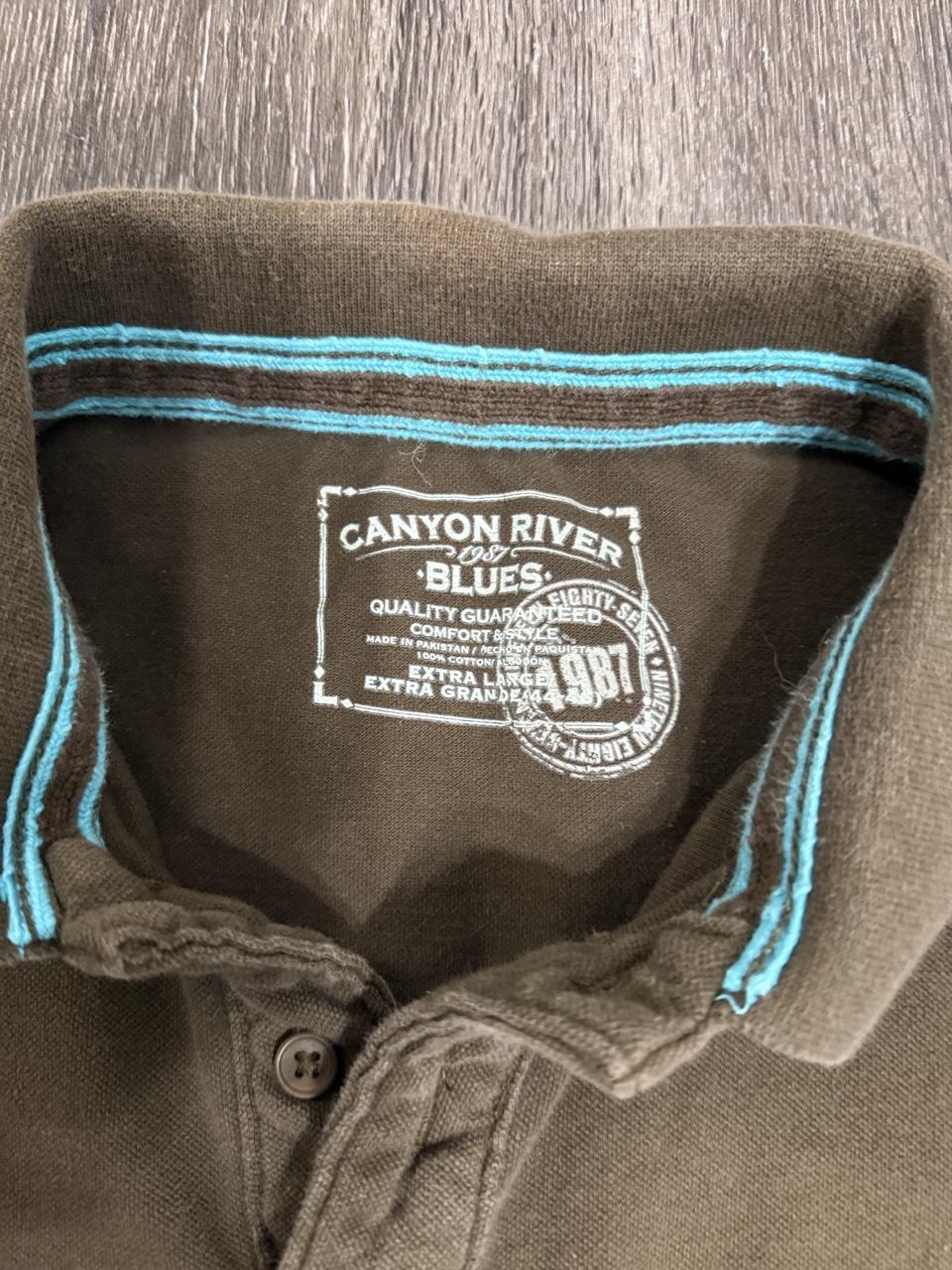 Canyon River Blues Men's Brown and Green Polo-shirt