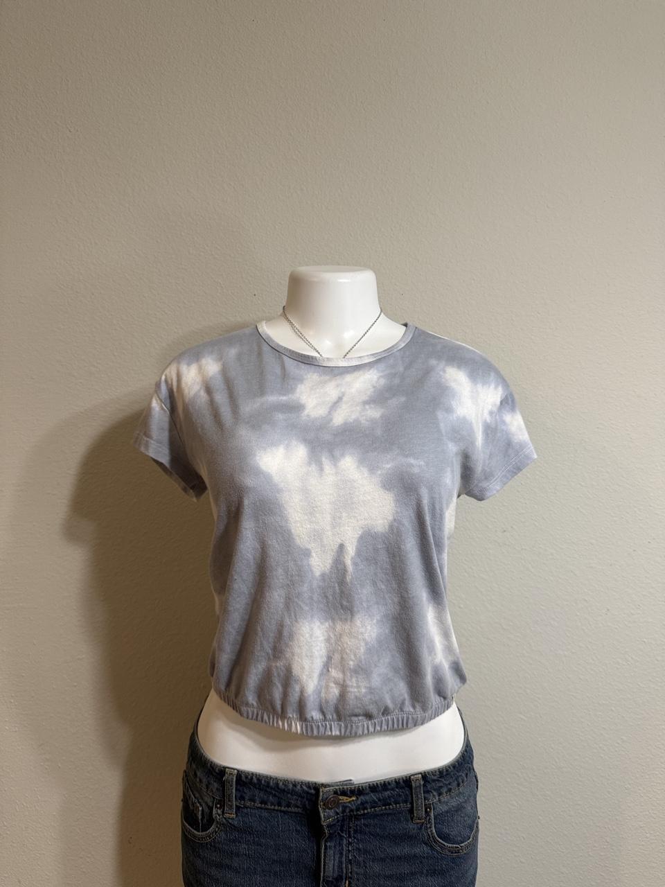 💙 Y2K Abercrombie Kids Blue Tie-Dye Cropped Tee 💙
