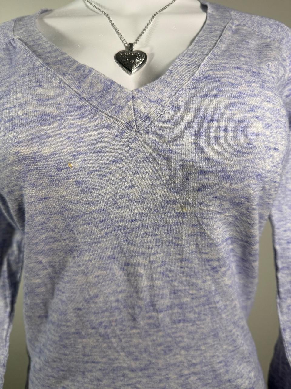 Vintage American Eagle Lavender Space Dye V-Neck Sweater