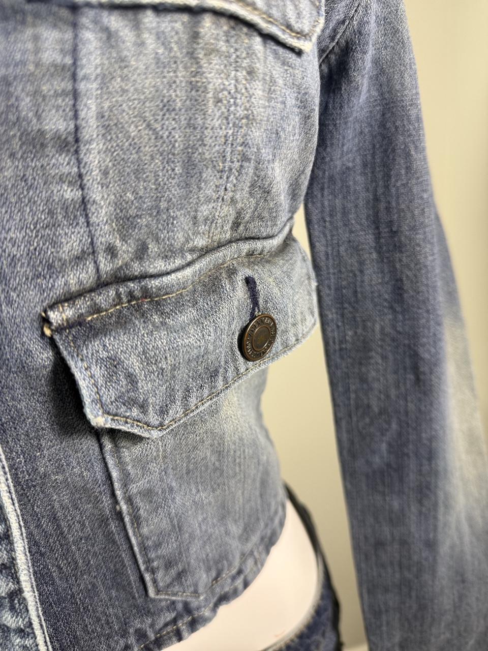 Vintage Y2K American Eagle Sherpa Denim Jacket