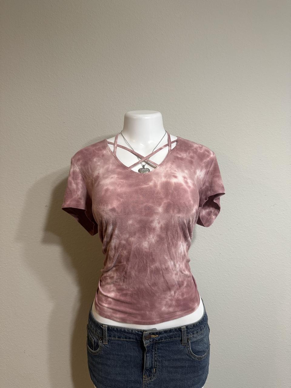 💗 American Eagle Soft & Sexy Rib Tie-Dye Crisscross Tee 💗