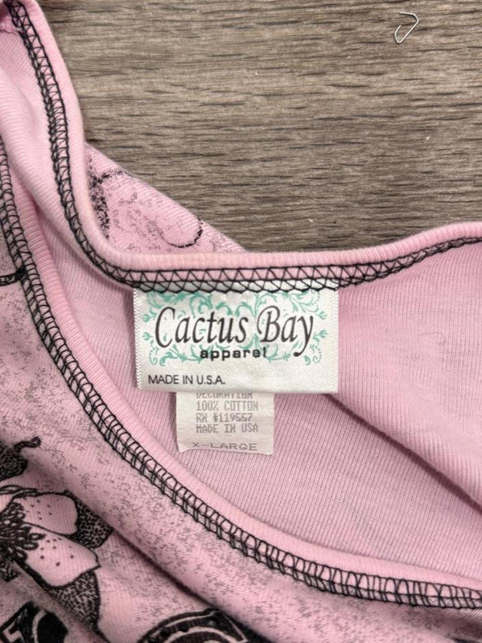 Vintage Cactus Bay Las Vegas Rhinestone Graphic Top