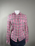 💗 Vintage Aeropostale Pink Plaid Button-Up Flannel 💗