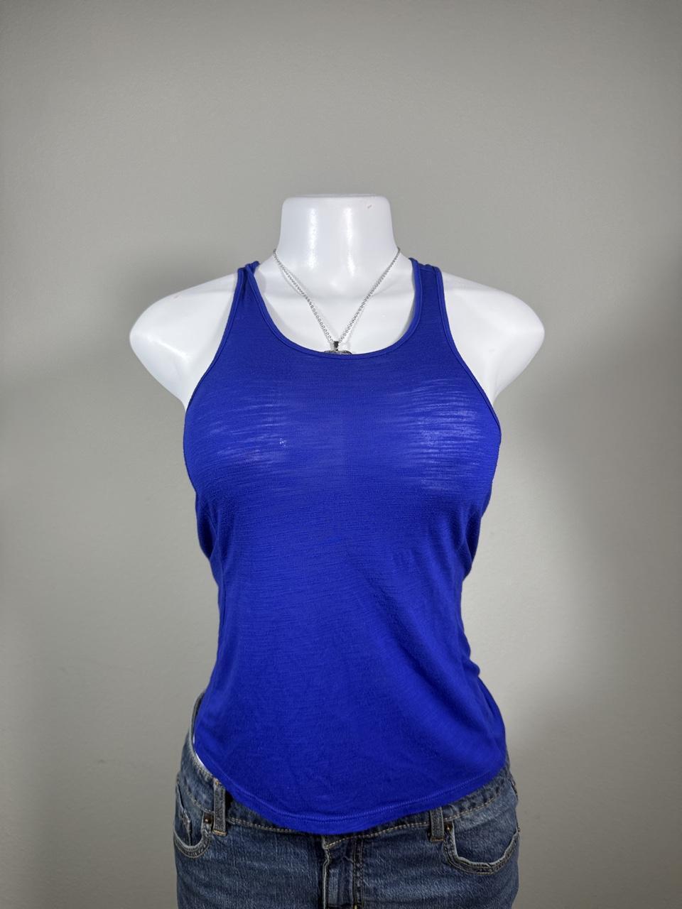 💙 Vintage American Eagle Blue Racerback Zip Tank Top 💙