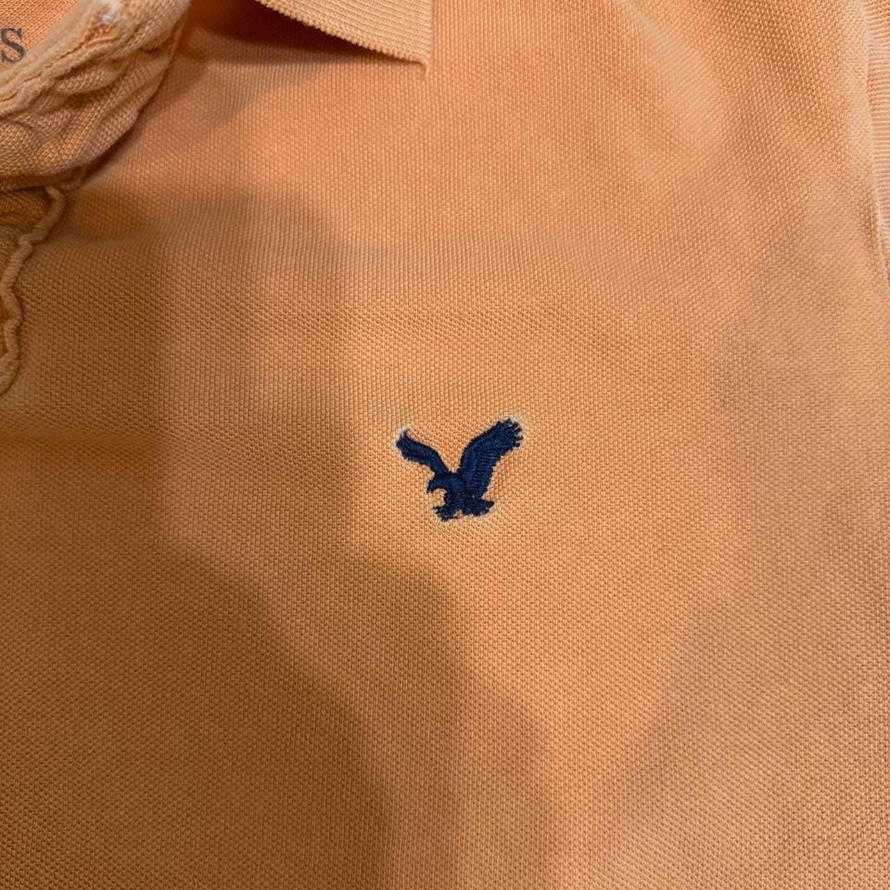 American Eagle Men's Orange Polo-shirt