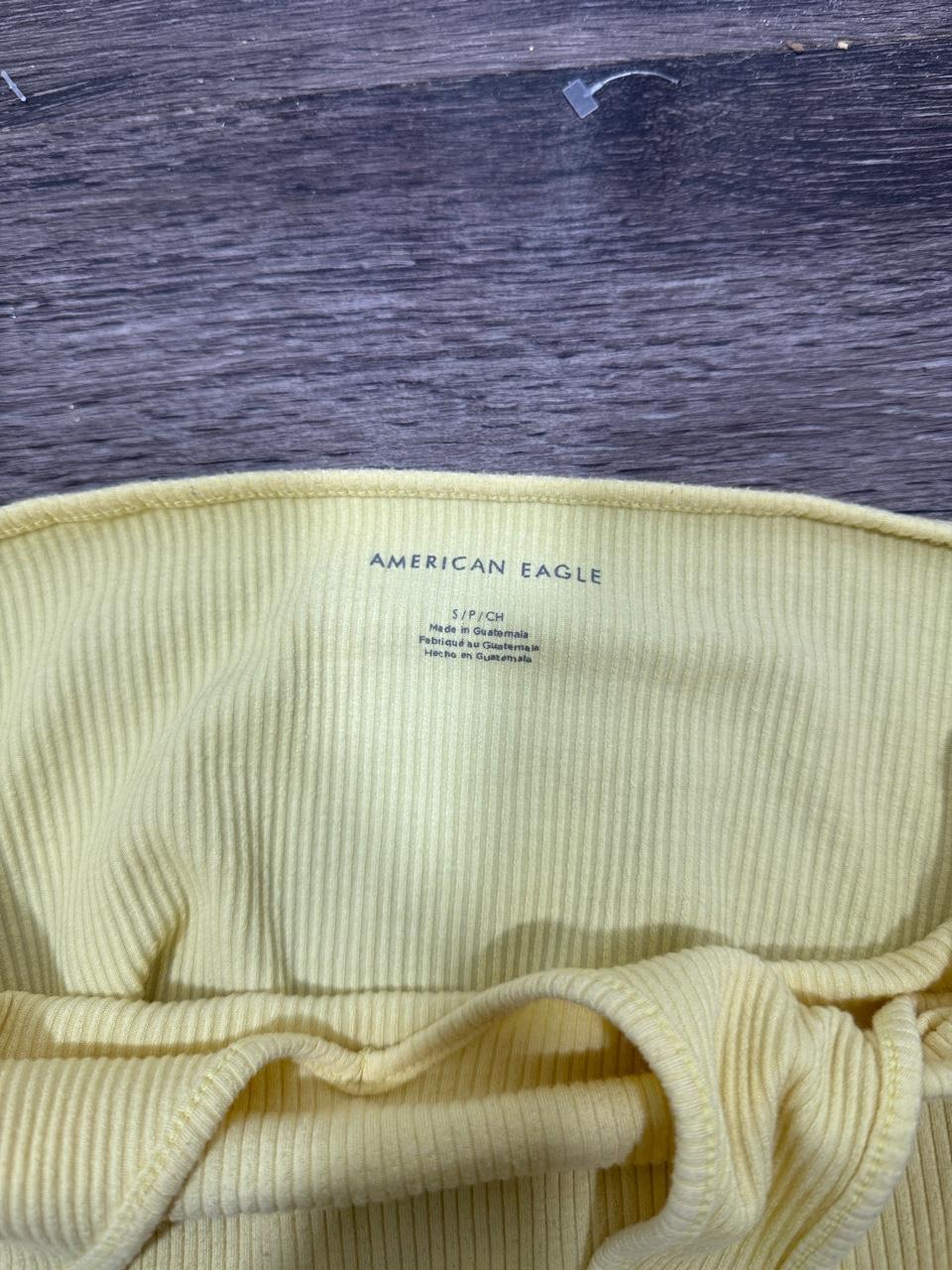 💛 American Eagle Yellow Ribbed Crop Tank Top 💛