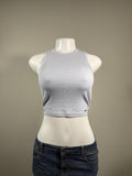 🤍 Hollister Ribbed High Neck Crop Tank 🤍