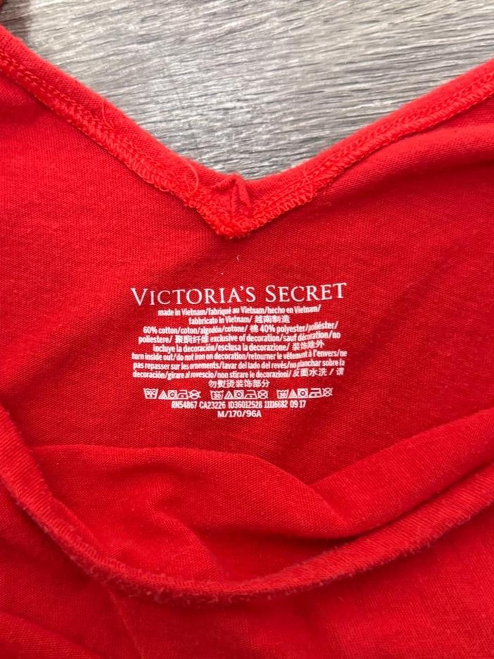 Victoria's Secret Angel Red Long Sleeve Sleep Shirt Dress