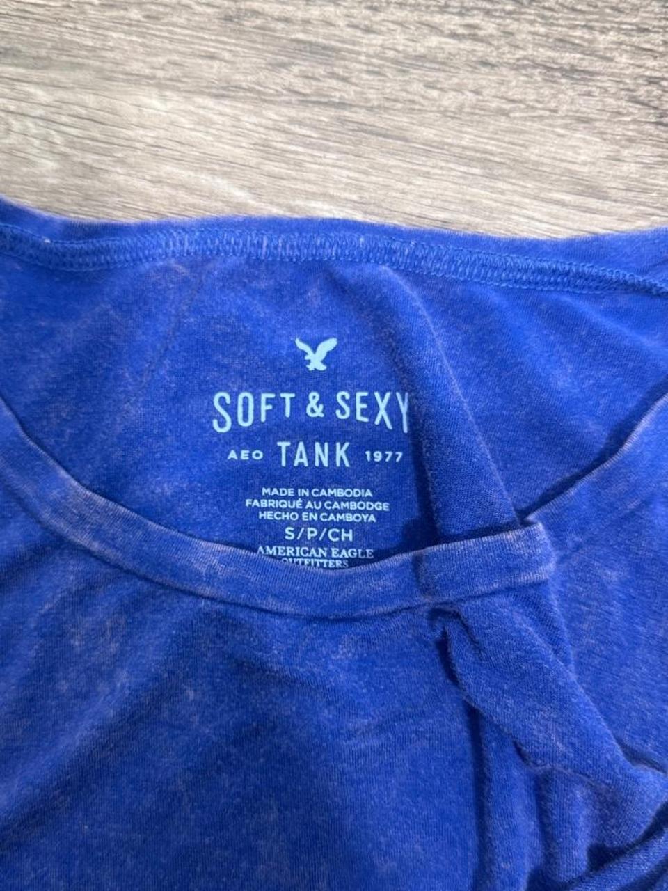 💙 American Eagle Soft & Sexy Blue Side Tie Tank 💙